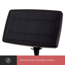 Solar LED - 15 m - 15 lampes blanc chaud - càble noir