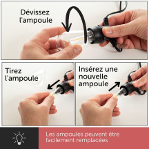 Solar LED - 15 m - 15 lampes blanc chaud - càble noir