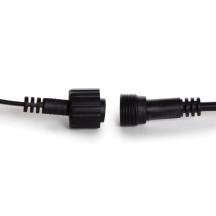 Solar LED - 15 m - 15 lampes blanc chaud - càble noir