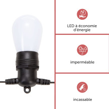 TUYA LED - 15 m - 15 lampes multicolores - càble noir - smart