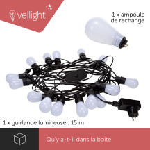 TUYA LED - 15 m - 15 lampes multicolores - càble noir - smart