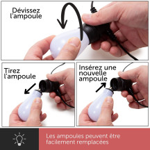 TUYA LED - 15 m - 15 lampes blanches - càble noir - smart