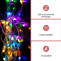 TUYA LED - 7.5 m - 75 lampes multicolore - càble transparant - smart