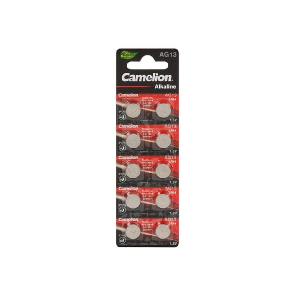 PILE BOUTON  ALCALINE LR44 1.5 V-125 mAh (10 pcs/bl)