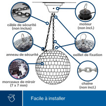 Boule à facettes, Ø 10 cm