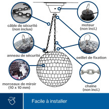 Boule à facettes, Ø 20 cm