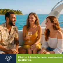 JEU DE 2 HAUT-PARLEURS CONIQUES 5" AVEC GRILLES & RÉSISTANT À L'EAU 80W / 8 OHM (1 PAIRE)