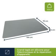 Tapis antistatique ESD véritablement mis à la terre - 70 x 100 cm