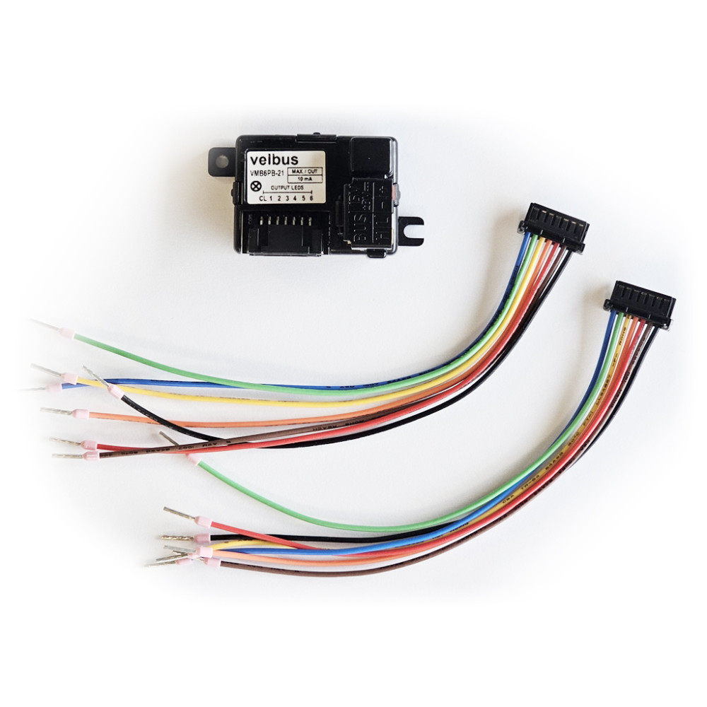 Interface à bouton-poussoir avec 6 canaux pour un montage universel