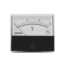 Voltmètre analogue de tableau 15V CC / 70 x 60mm