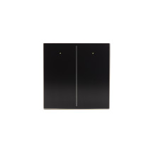Module de commande en verre avec 2 touches tactiles (version noire)