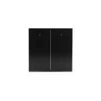 Module de commande en verre avec 2 touches tactiles (version noire)