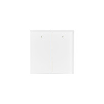 Module de commande en verre avec 2 touches tactiles (version blanche)
