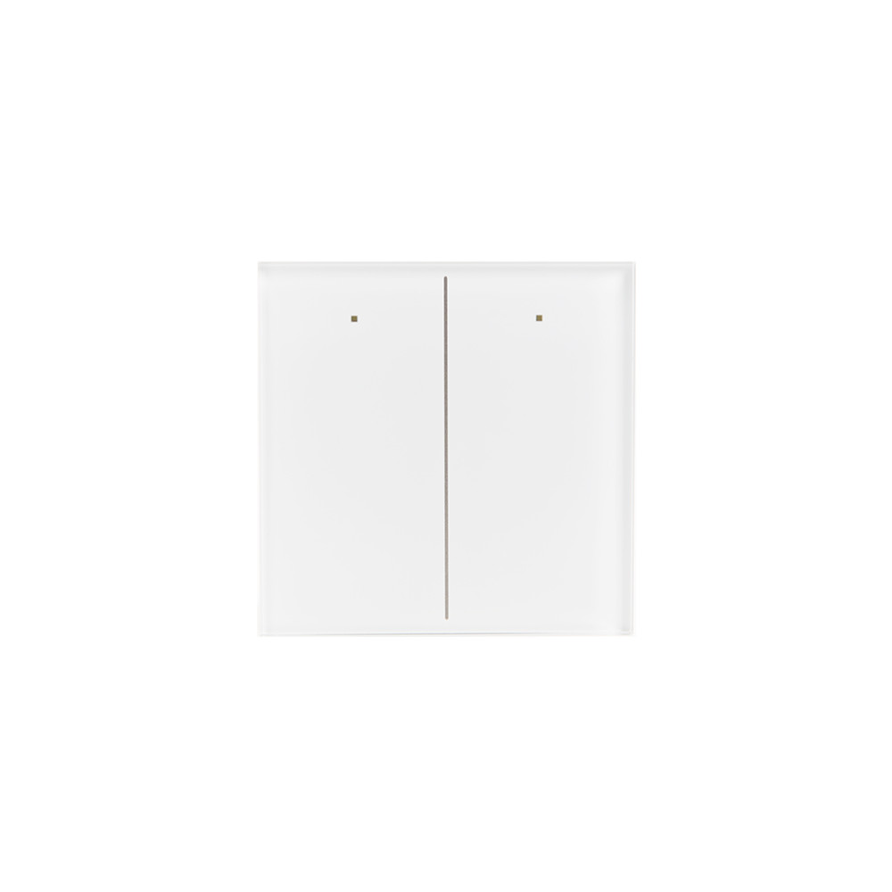 Module de commande en verre avec 2 touches tactiles (version blanche)