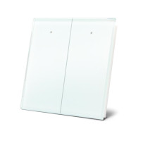 module de commande en finition verre avec touches tactiles doubles, blanc