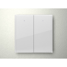 module de commande en finition verre avec touches tactiles doubles, blanc