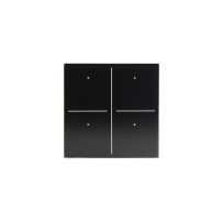 Module de commande en verre avec 4 touches tactiles (version noire)