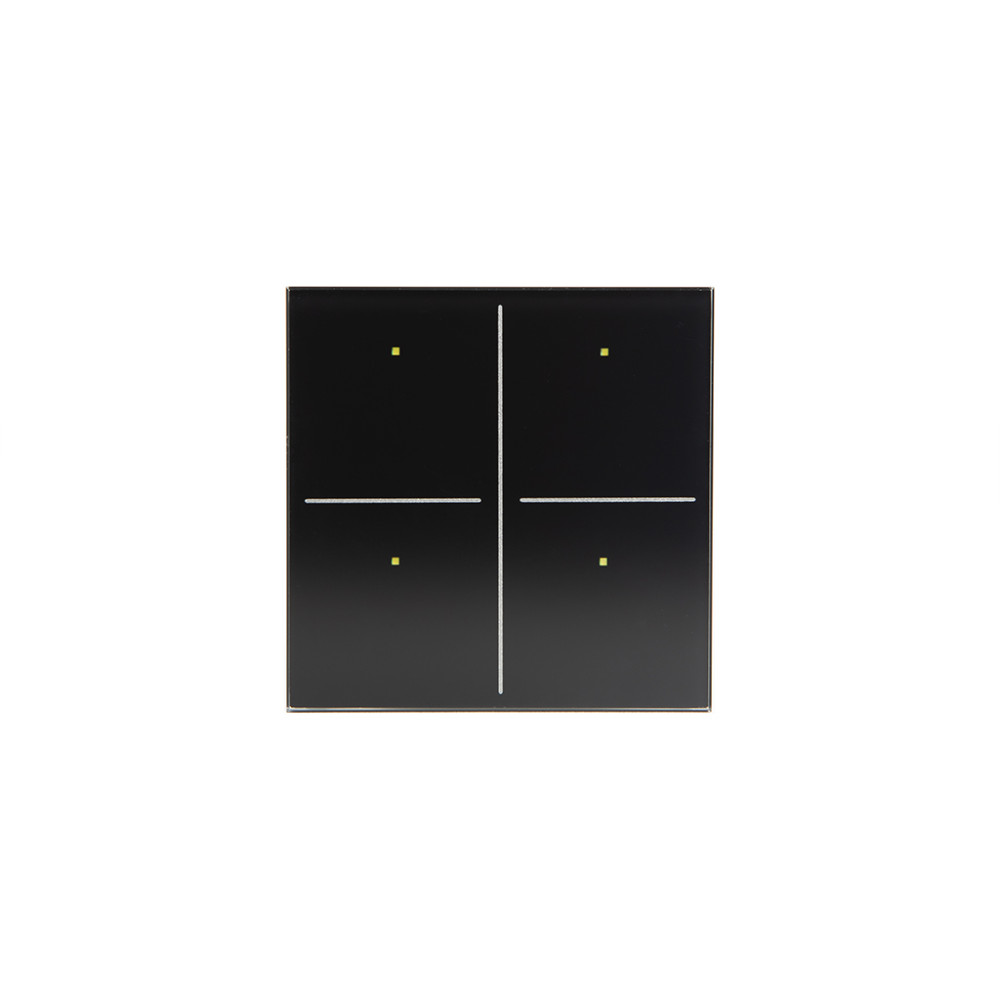 Module de commande en verre avec 4 touches tactiles (version noire)