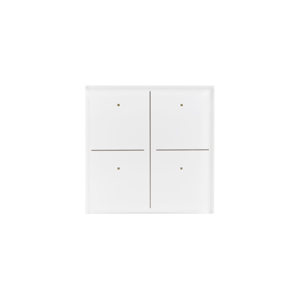 Module de commande en verre avec 4 touches tactiles (version blanche)