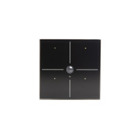 Module de commande en verre avec 4 touches tactiles et détecteur de mouvement et de crépuscule intégré (version noire)
