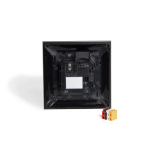 Module de commande en verre avec 4 touches tactiles et détecteur de mouvement et de crépuscule intégré (version noire)