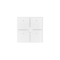 Module de commande en verre avec 4 touches tactiles et détecteur de mouvement et de crépuscule intégré (version blanche)