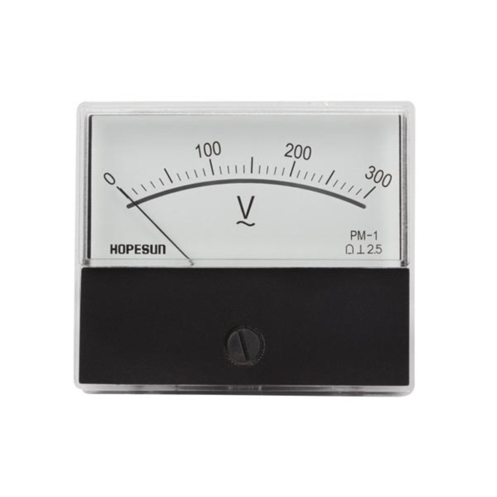 Voltmètre analogue de tableau 300V CA / 70 x 60mm