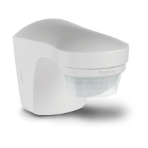 détecteur de mouvement et de crépuscule avec capteur de température pour l'extérieur, blanc