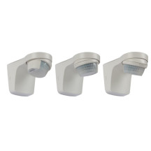 détecteur de mouvement et de crépuscule avec capteur de température pour l'extérieur, blanc