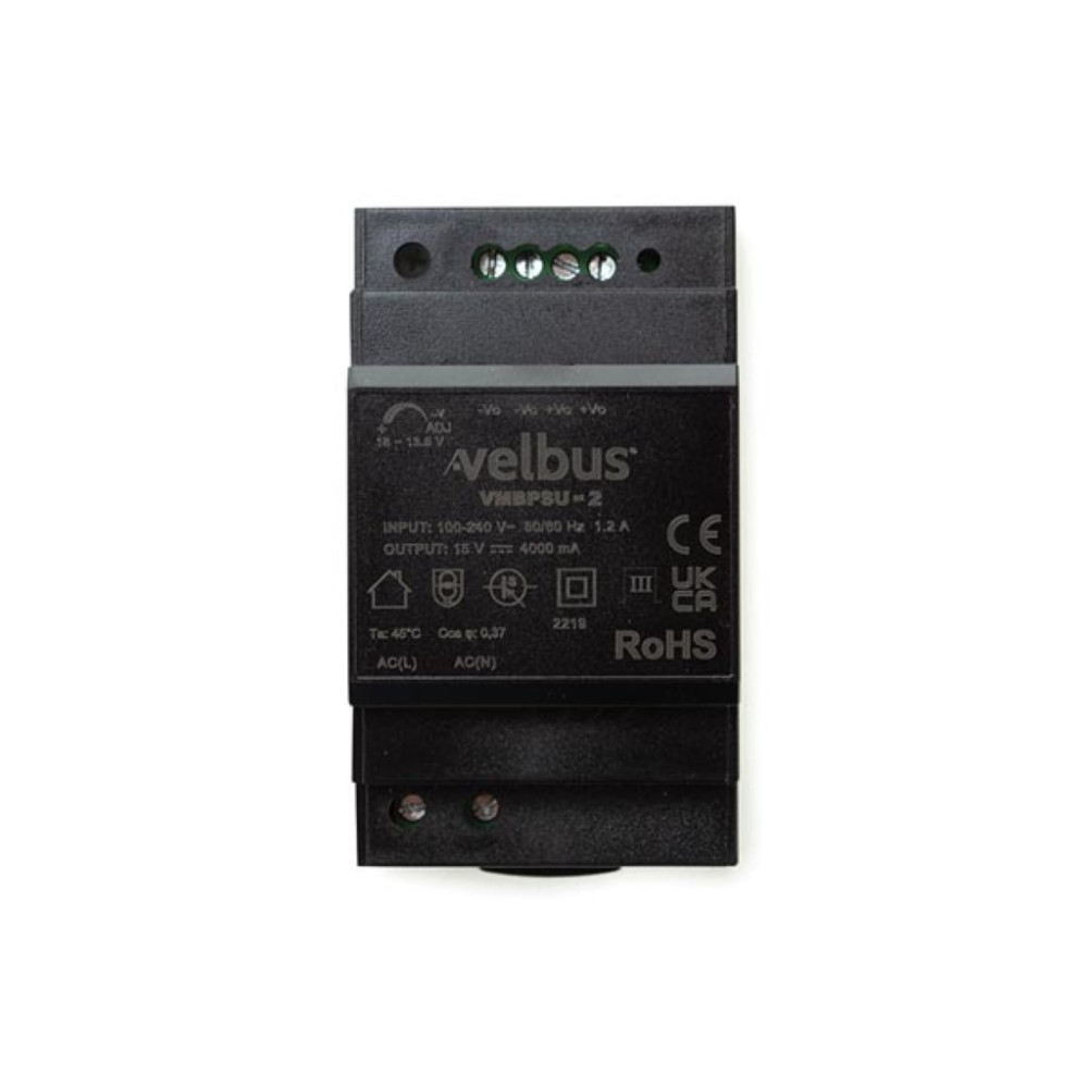Alimentation sur rail DIN de Velbus 15VDC - 4A