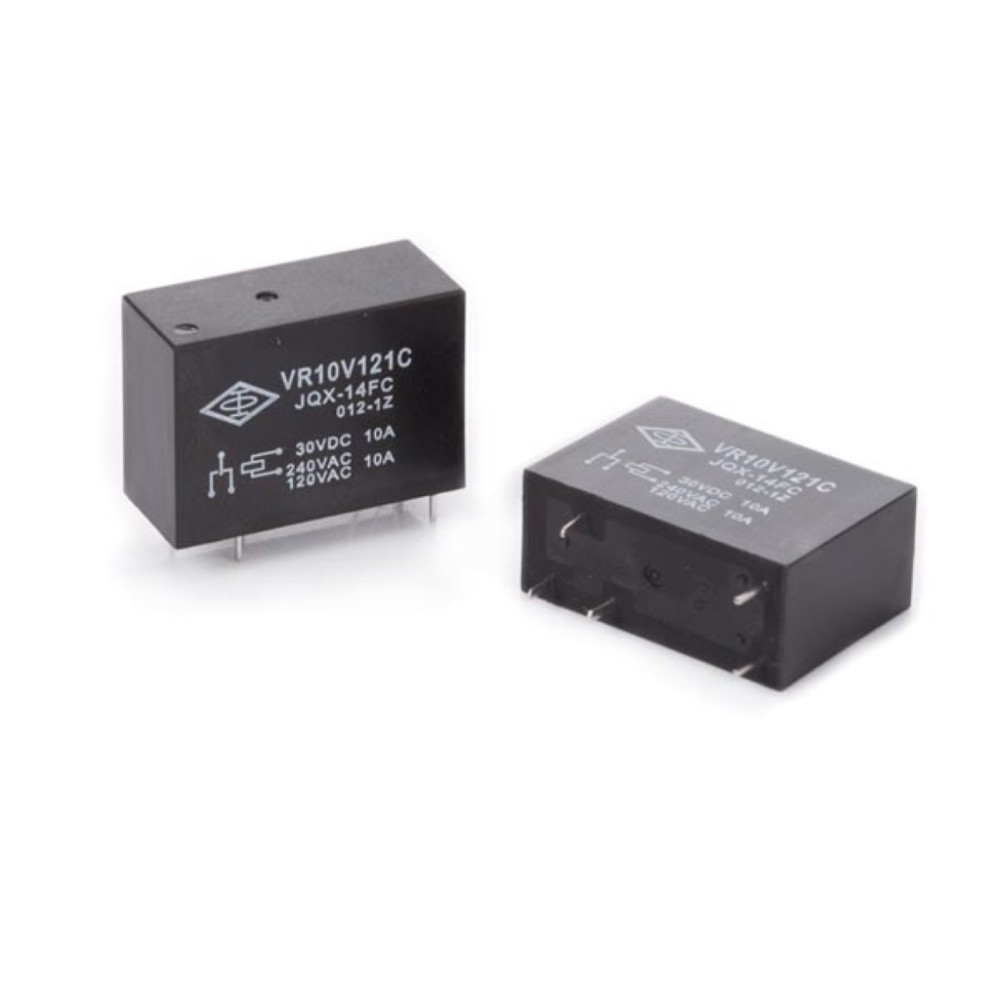 RELAIS VERTICAL 10A/30VCC-220VCA,1 x REPOS-TRAVAIL 12Vcc