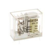 RELAIS VERTICAL 10A/30VCC-220VCA 1 x REPOS-TRAVAIL 24Vcc