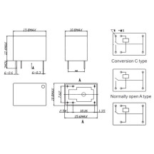DIL RELAIS 3A/120VCA 1 x REPOS-TRAVAIL 6Vcc