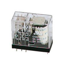 RELAIS VERTICAL 5A/30VCC-220VCA 2 x REPOS-TRAVAIL 12Vcc