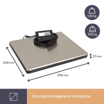 Balance postale numérique avec affichage externe - 100 kg / 10 g