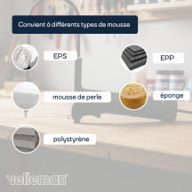 Coupe-mousse en polystyrène alimenté par batterie