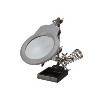 TROISIÈME MAIN AVEC LOUPE, LAMPE LED ET SUPPORT POUR FER À SOUDER