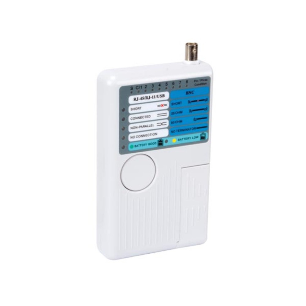 Testeur USB/LAN voor USB-A, MINI-USB-B, BNC, RJ45, RJ12, RJ11, RJ10