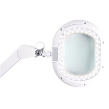 Lampe de bureau LED avec loupe intégrée - 5 dioptries - Intensité réglable - Blanc chaud et froid