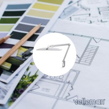 Lampe de bureau LED avec loupe - 21 W - intensité réglable - blanche