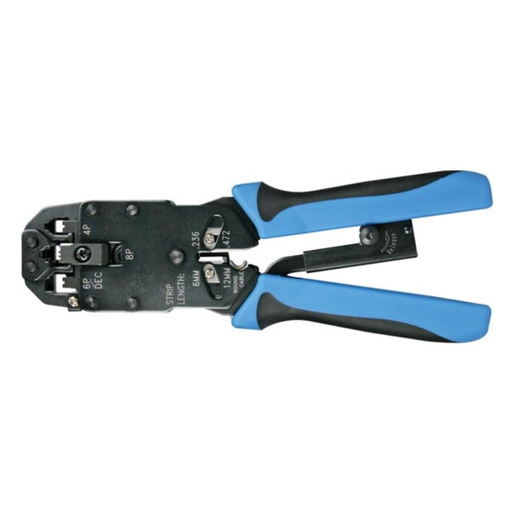 Pince a sertir professionnelle pour connecteurs modulaires 4p4c (rj10), 6p4c (rj11), 8p8c (rj45), dec