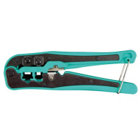 Pince a sertir/couper pour connecteurs modulaires 4p2c, 4p4c (rj10), 6p4c (rj11), 6p6c (rj12), 8p8c (rj45)