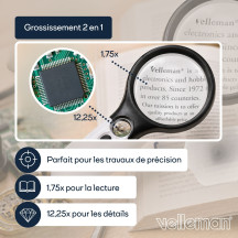 Loupe avec LED - 1,75x 12,25x