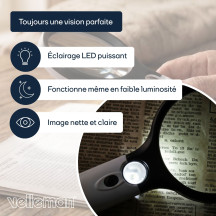 Loupe avec LED - 1,75x 12,25x