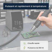 Station de réparation numérique à air chaud SMD réglable 300 W - 100-500 °c