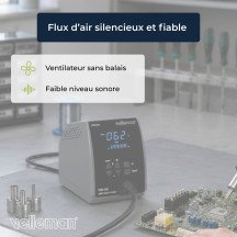 Station de réparation numérique à air chaud SMD réglable 300 W - 100-500 °c