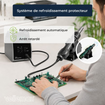 Station de réparation numérique à air chaud SMD réglable 300 W - 100-500 °c