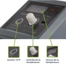 Station de soudage avec LED & élément d'échauffement céramique - 48 W - 160-480 °c