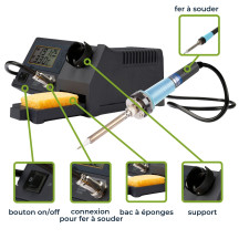 Station de soudage céramique avec LCD - 48 W - 150-450 °c