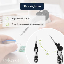 Fer à souder rechargeable haute puissance avec tête pivotante 16 W